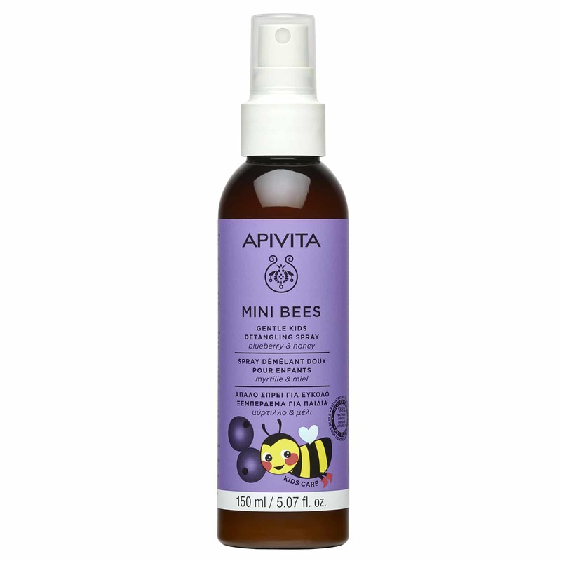 APIVITA - MINI BEES Απαλό Σπρέι για Εύκολο Ξεμπέρδεμα για Παιδιά με μύρτιλο & μέλι - 150ml